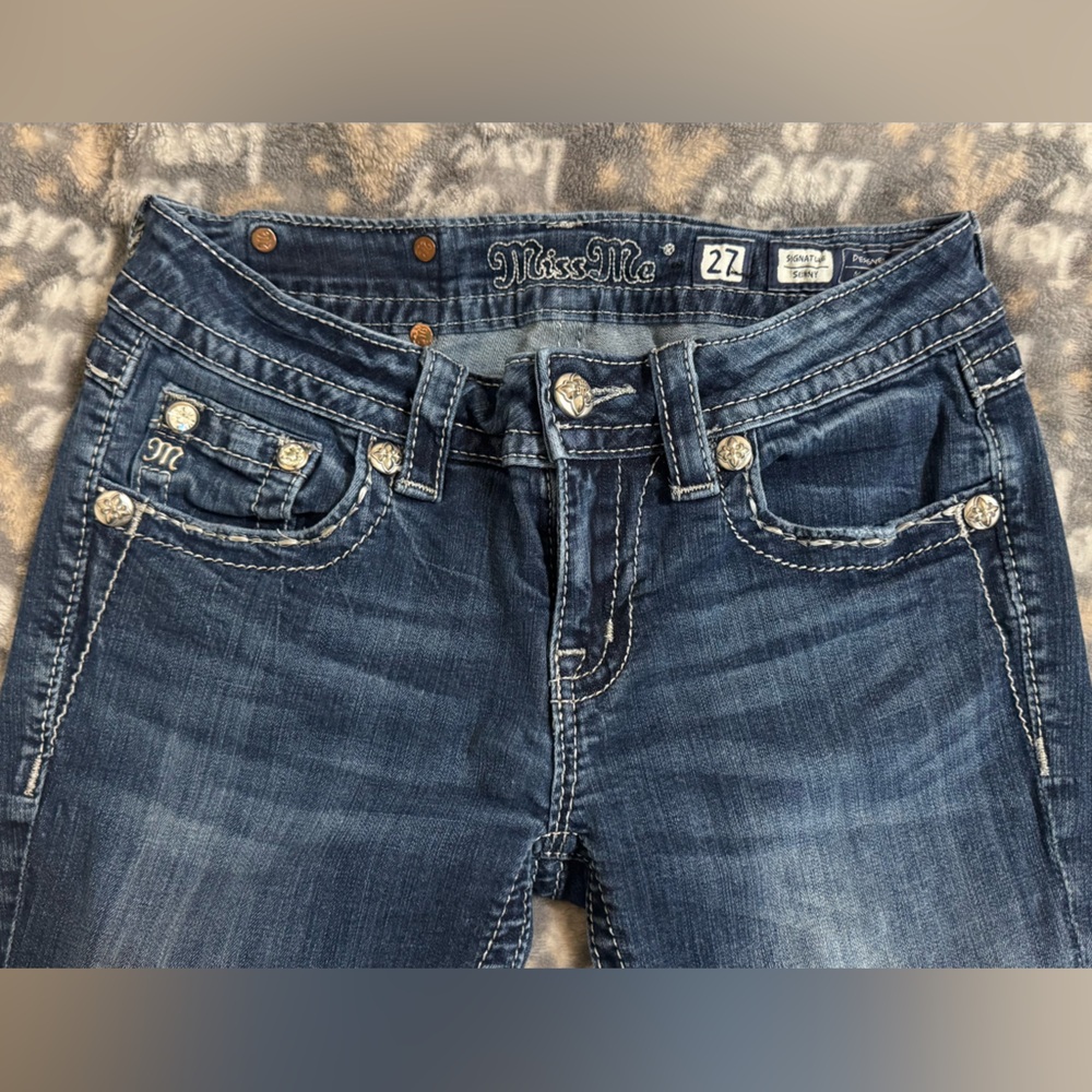 Miss Me Women's Blue skinny  Jeans with Contrast Stitching
